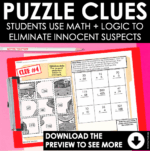 Valentine's Day Whodunit Math and Logic Mystery Project